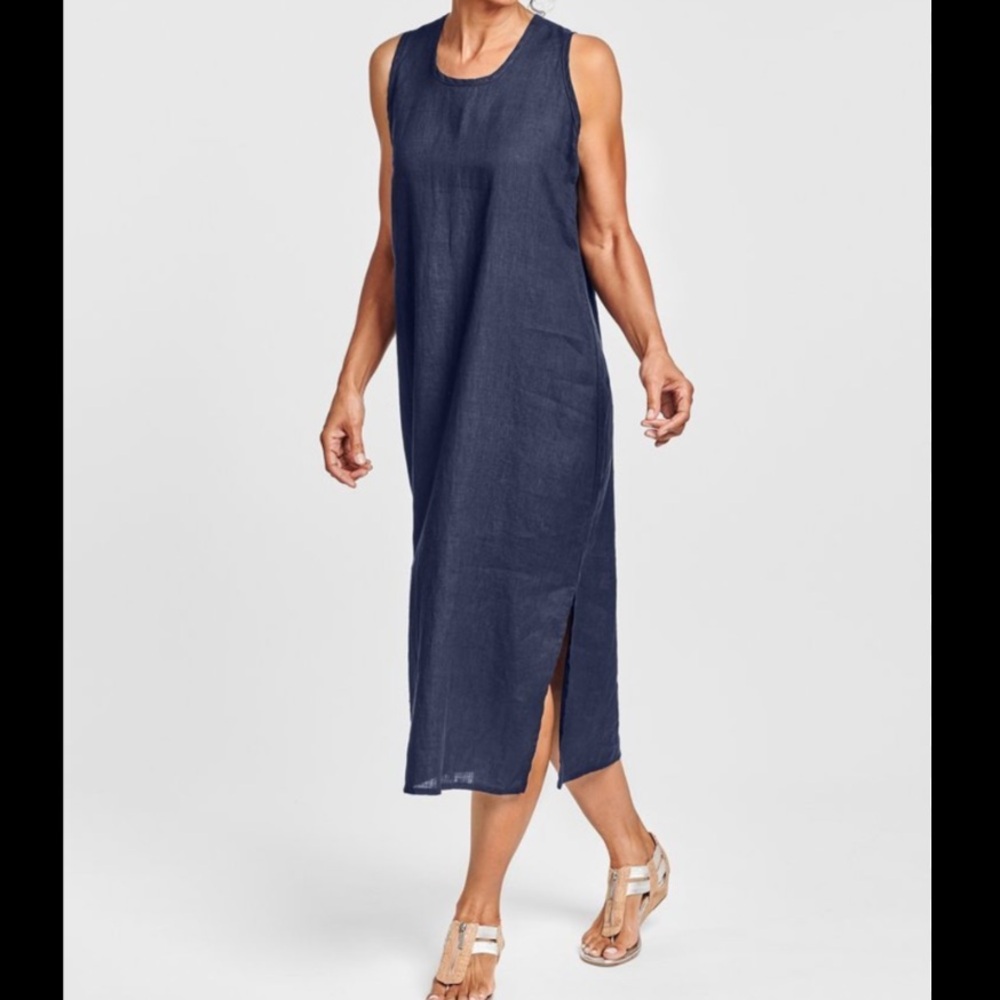 Flax Deep Blue midi Dress